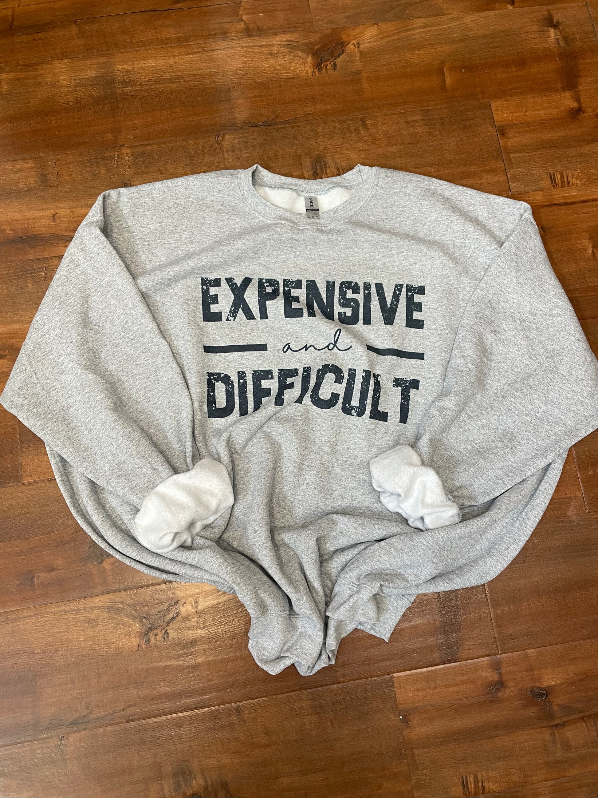 Expensive & Difficult crewNeck sweatshirt – West Coast Laser Works